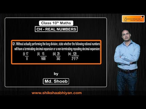 Q1 Question based on terminating decimal expansion or non- terminating repeating decimal expansion