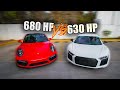 AUDI R8 VS PORSCHE 911 TURBO *casi me quedo sin gasolina* || ALFREDO VALENZUELA