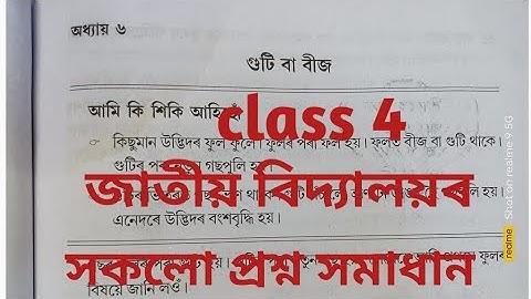 chapter 6 গুটি বা বীজ/jatiya vidyalaya class 4 science lesson 6 . Assam j vidyalaya class 4 science.