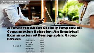 RESEARCH METHODOLOGY (ZCMF6512) Group 2 - Group Assignment presentation