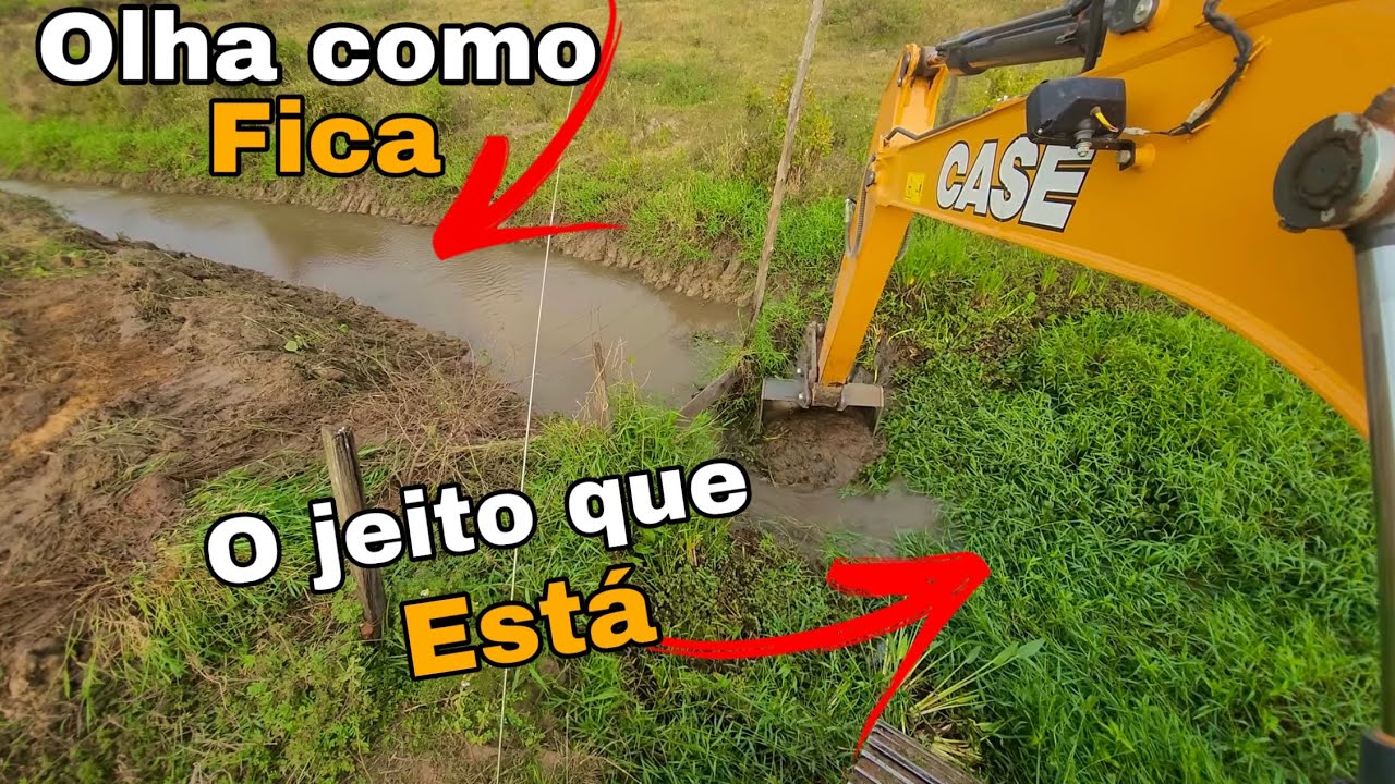 Limpando valetão TAMPANDO pelos MAOTOS 🍃✅ Escavadeira hidráulica ( 3 )