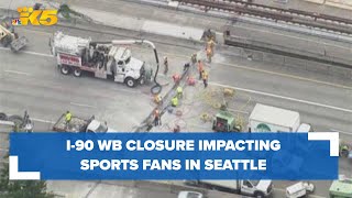 I-90 WB Seattle closure impacts fans of Washington Huskies, Seahawks on busy weekend