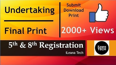 5th-8th Registration || Undertaking || Final Print || PSEB || iLeana Tech
