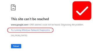 try running windows network diagnostics windows 11/10/7 | this site can't be reached problem solved