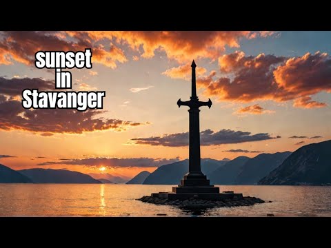 Sunset in Stavanger(Sverd i fjell), Norway