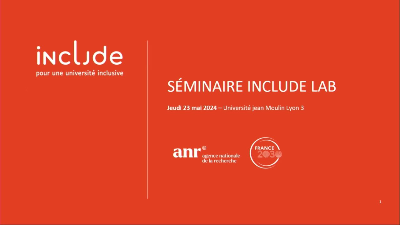 INCLUDE | Technologies et innovations pour une université plus inclusive | Action 13 d’Include