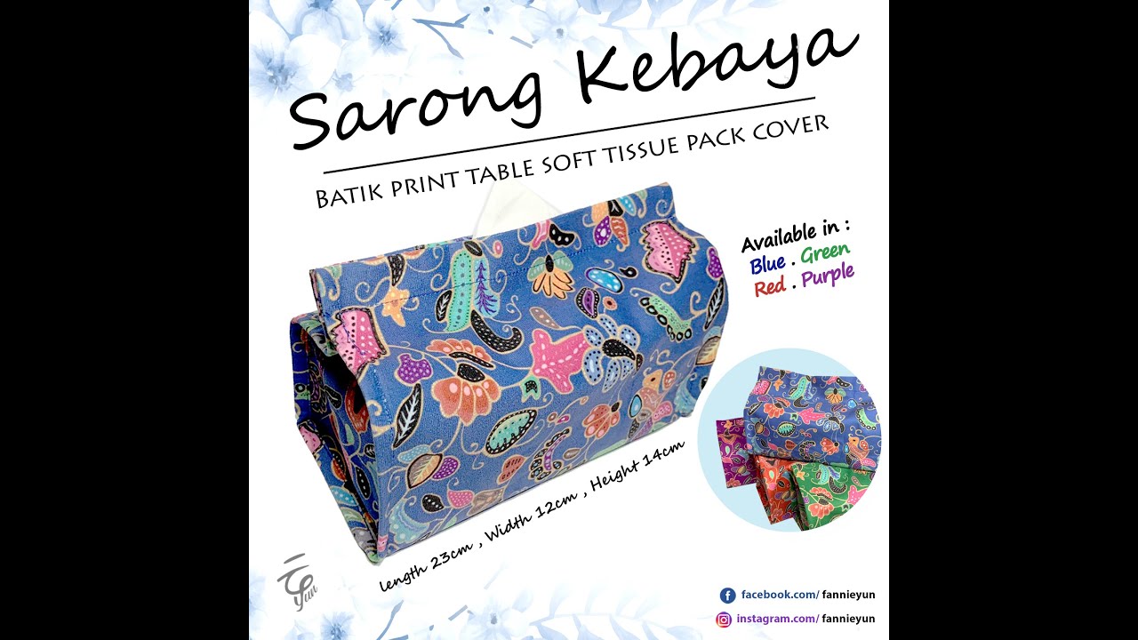 Batik Kebaya Print Tissue Cover - Singapore Airlines Cabin Crew (1)