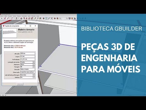 Biblioteca de peças de engenharia para móveis - Biblioteca GBUILDER