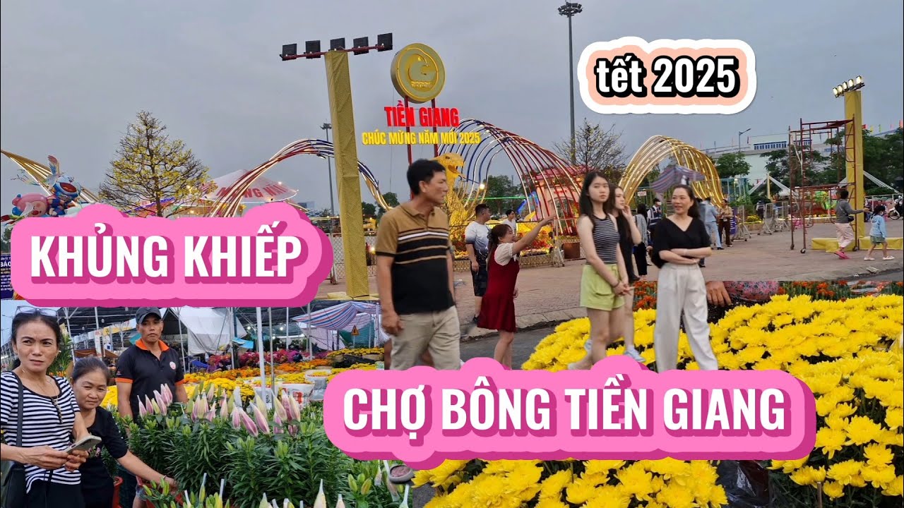 Khủng Khiếp ' Chợ Hoa Tiền Giang 25 tết cực sốc cây hạnh cao nhất miền tây