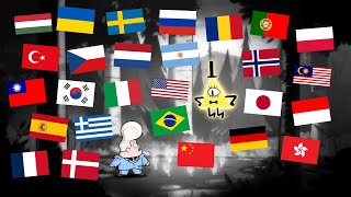 Gravity Falls - Bill Cipher first appearance in DIFFERENT LANGUAGES