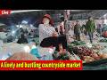 A lively and bustling countryside market