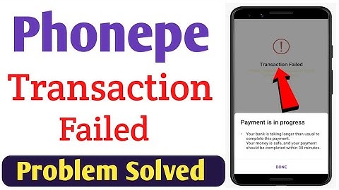 Phonepe transaction failed problem solve | How to fix phonepe payment is in progress problem