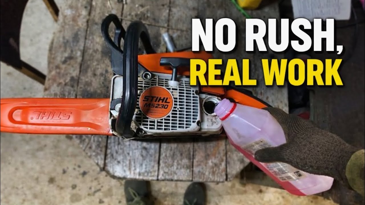 Chainsaw Preparation and Firewood Cutting | Full Process