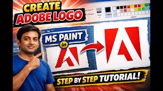 How to draw ADOBE Official logo using MS Paint screenshot 5