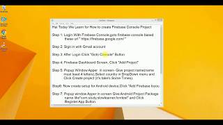 How to Work Firebase Console-part1 screenshot 2