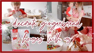 TRYING OUT TARGET GINGERBREAD HOUSE KIT | DECORATE WITH US | VLOGMAS 2020