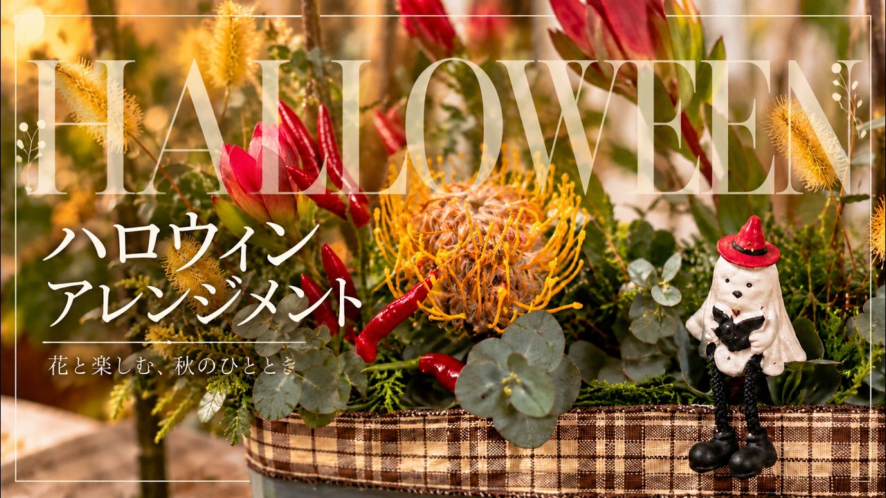 花で楽しむ、おしゃれなハロウィン🍂 | Halloween Floral Decor - YouTube