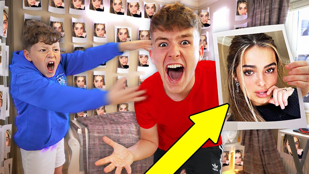 I Filled My LITTLE BROTHER'S Room With Pictures of His TIKTOK CRUSH ...