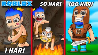 100 BERTAHAN HIDUP DAN MEMBUAT BENTENG DI ZAMAN PURBA ROBLOX!!!