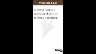 Identify points where a rational function is continuous in 30 sec #shorts #math #tutorda