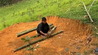 17-Year-Old Single Mother Builds a Bamboo House Alone | 400-Day Survival Journey