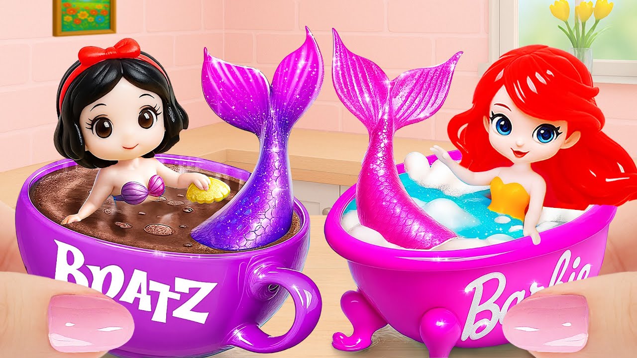 Приятного приготовления миниатюрного фантастического торта «Русалка» 🧜🏻‍♀️ Океанский десерт ASMR ...