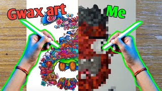 I tried famous artist (gwax art) art style #doodle #gwaxart
