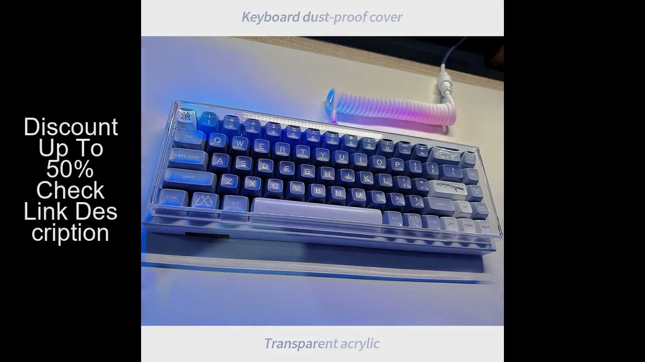 Acrylic Keyboard Clear Protector Case Mechanical Keyboard Dust Cover For 60/61/64 96 98104/108 Key M