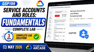 Service Accounts and Roles: Fundamentals | #GSP199 #qwiklabsarcade2026 #googlecloudarcade #google 