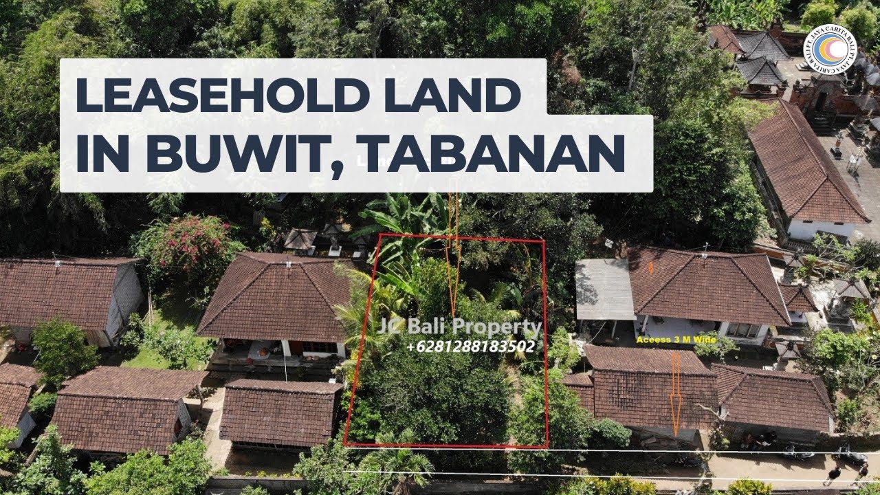 Leasehold Land in Buwit, Tabanan, Bali, Indonesia, Size 3 Are/300M2