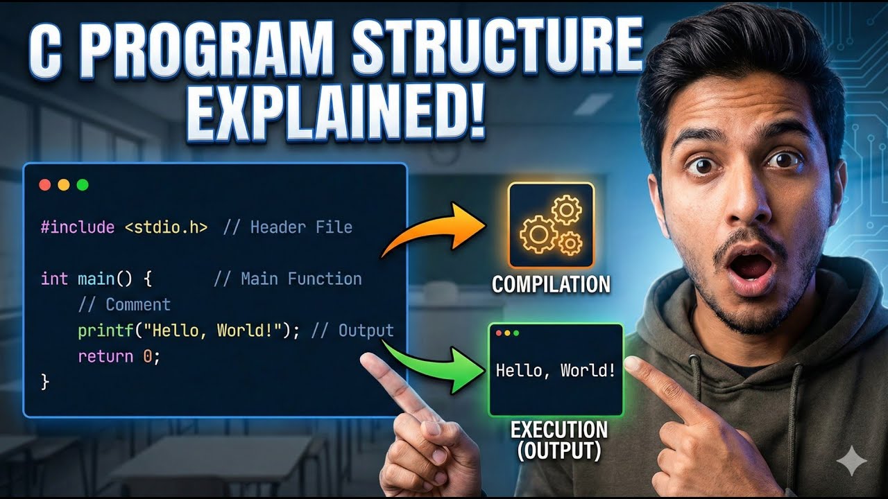 1.6 Структура программы на языке C | Заголовочные файлы, функция main() и комментарии: объяснение