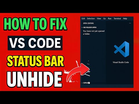 VS Code Status Bar Hide Fix ✅ (Unhide in 10 Seconds)