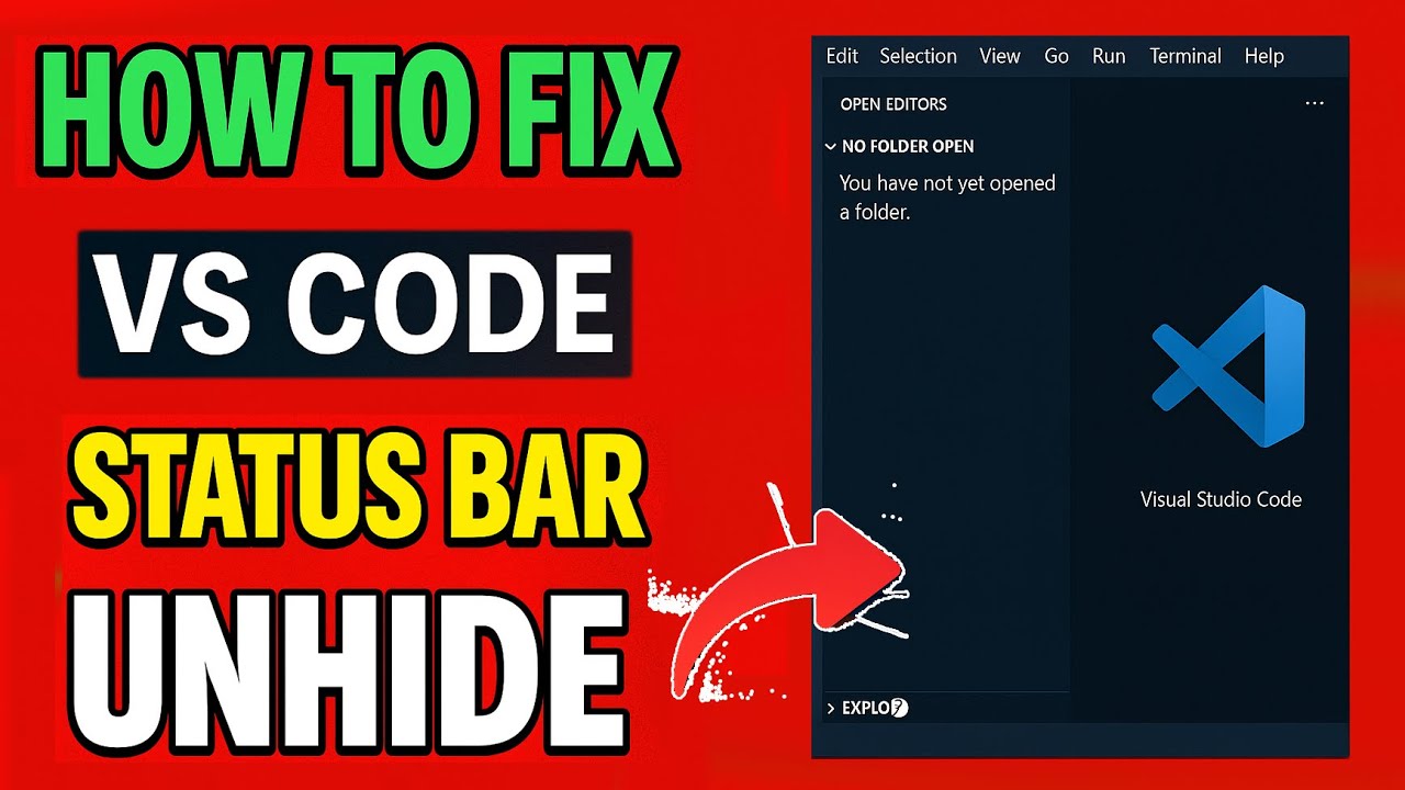 VS Code Status Bar Hide Fix ✅ (Unhide in 10 Seconds)