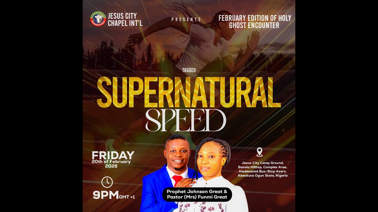 February Holy Ghost Light Vigil || Supernatural Speed ||  20.02.2026 || Join us and be Blessed.
