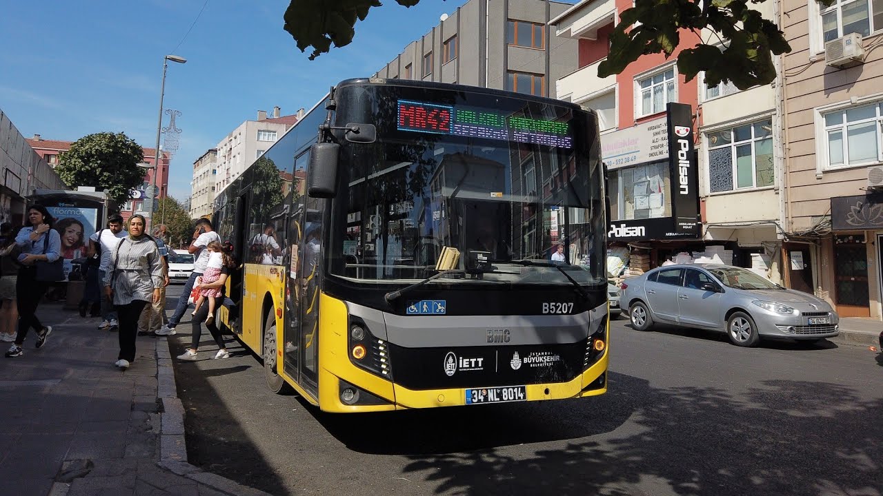 İETT | MR42 ile Halkalı Marmaray - Sefaköy Metrobüs Arası Otobüsle Seyahat