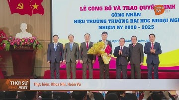 DANANG TV: Trường Đại học Ngoại ngữ công bố và trao Quyết định Hiệu trưởng nhà trường