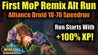 MoP Remix First Alt 10-70 Speedrun as a Bear Druid