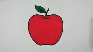 apple draw drawing step easy