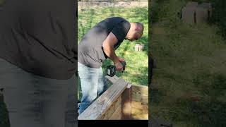 DIY Garden Bed from Old Deck Boards