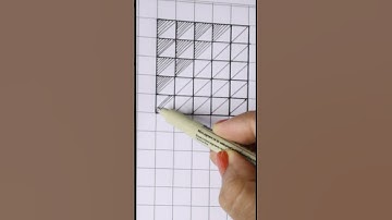 Tangle Zentangle Doodle Art 6 Design Pattern on Square Graph Paper #shorts #zentangle #drawing