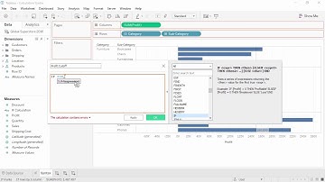 Tableau Tutorial for everyone -- Calculation Syntax