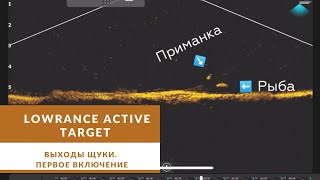 Выходы щуки в Lowrance Active Target. Первое включение.