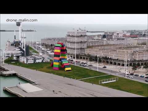 Le Havre vue du ciel par drone depuis HAROPA PORT, Seine-Maritime en Normandie