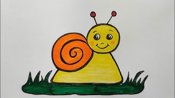 Hướng dẫn cách vẽ con ốc sên đơn giản cute/Draw a snail