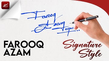 Design Your Signature in 1 Minute | 3 Signature Styles | Farooq Azam Signature Request Done