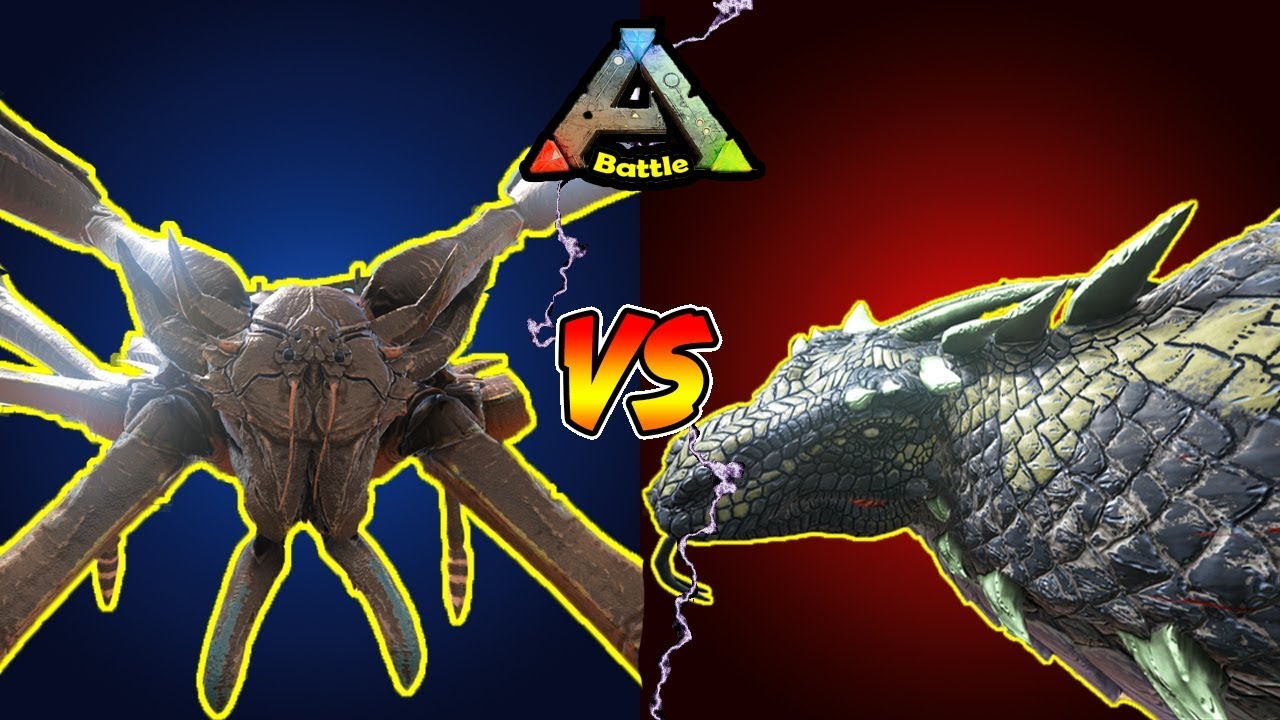 アベレーション最強生物は誰なんだ 3 バジリスク Vs カルキノス Ark バトル Youtube