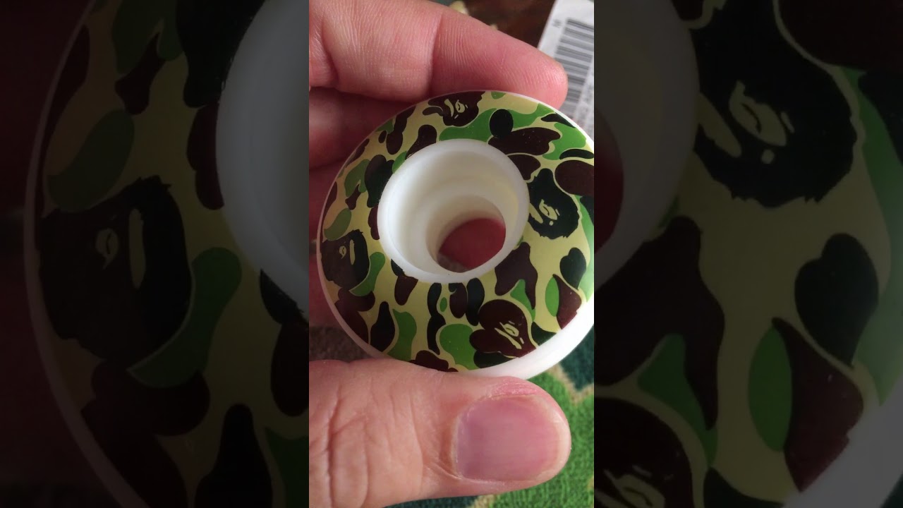 Bathing Ape Bape Abc Camo Green Skateboard Wheels Keychain Unboxing Youtube - abc bape mask roblox