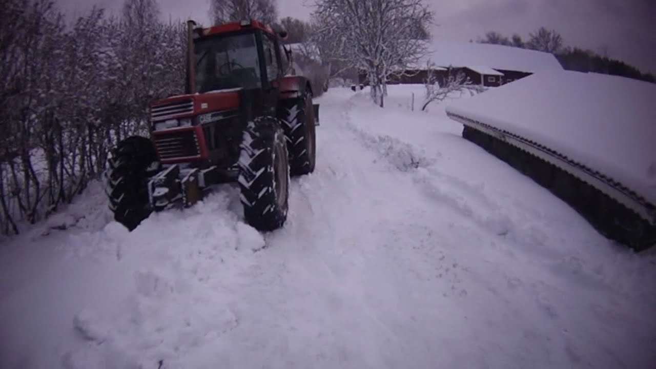 ploga snö med case ih 1056 xl