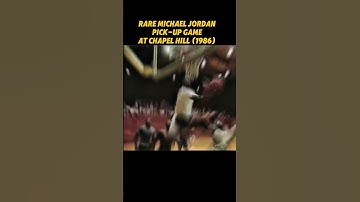 The last lay up was elite!🔥 Michael Jordan at Chapel Hill in 86 for a pick up game! 🔥 #GOATlevel
