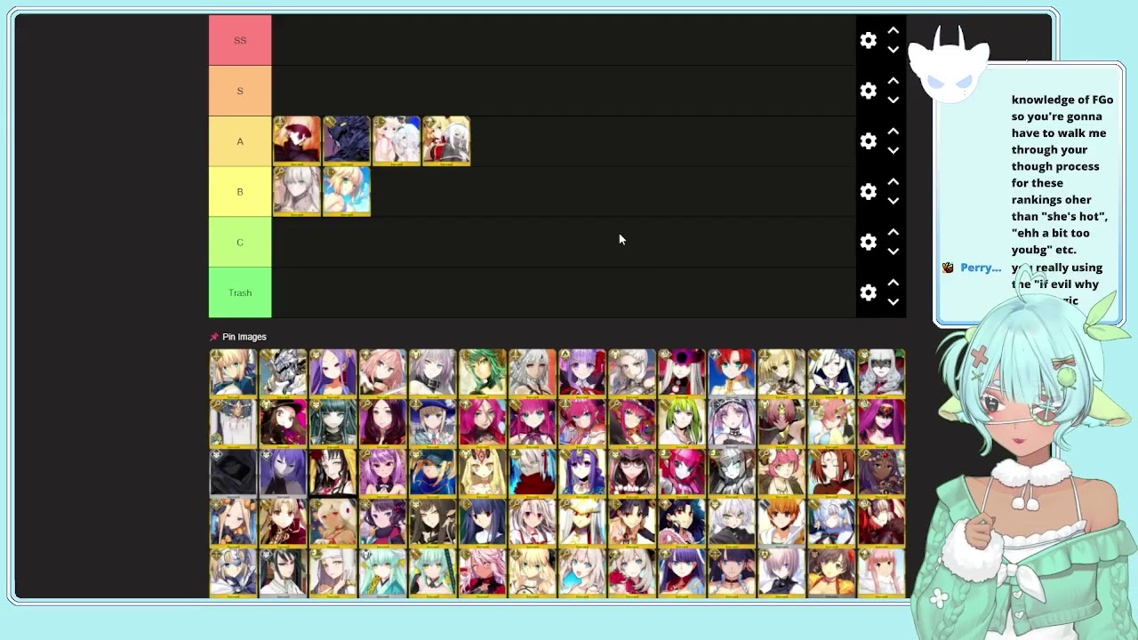 Fate Grand Order women tier list based on nothing in particular